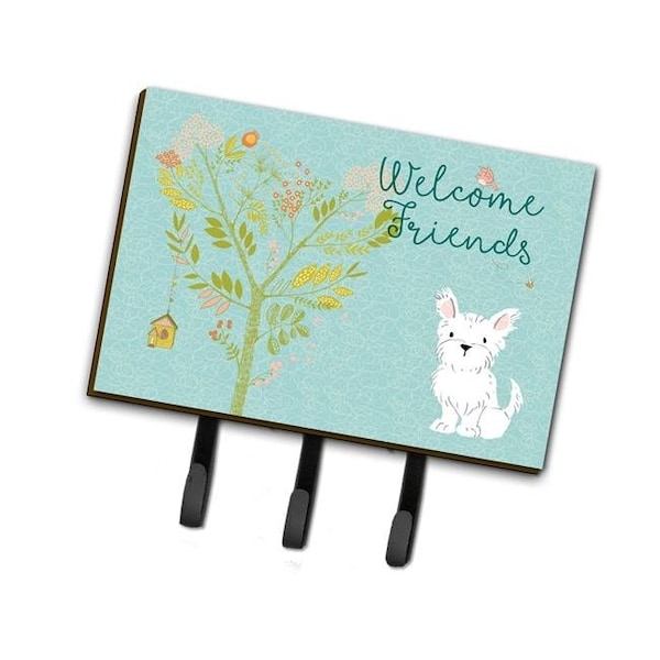 Carolines Treasures BB7640TH68 Welcome Friends Westie Leash or Key Holder; 6 x 2 x 9 in. BB7640TH68 - main